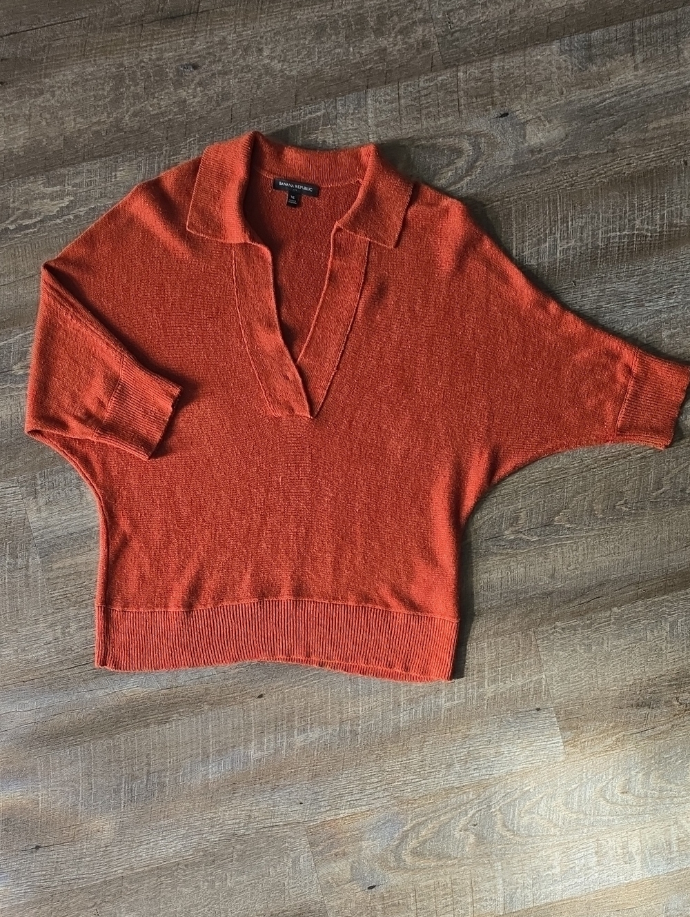 Banana Republic Women's Oversized Collar Quarter Sleeve Pullover XL - Picture 5 of 7